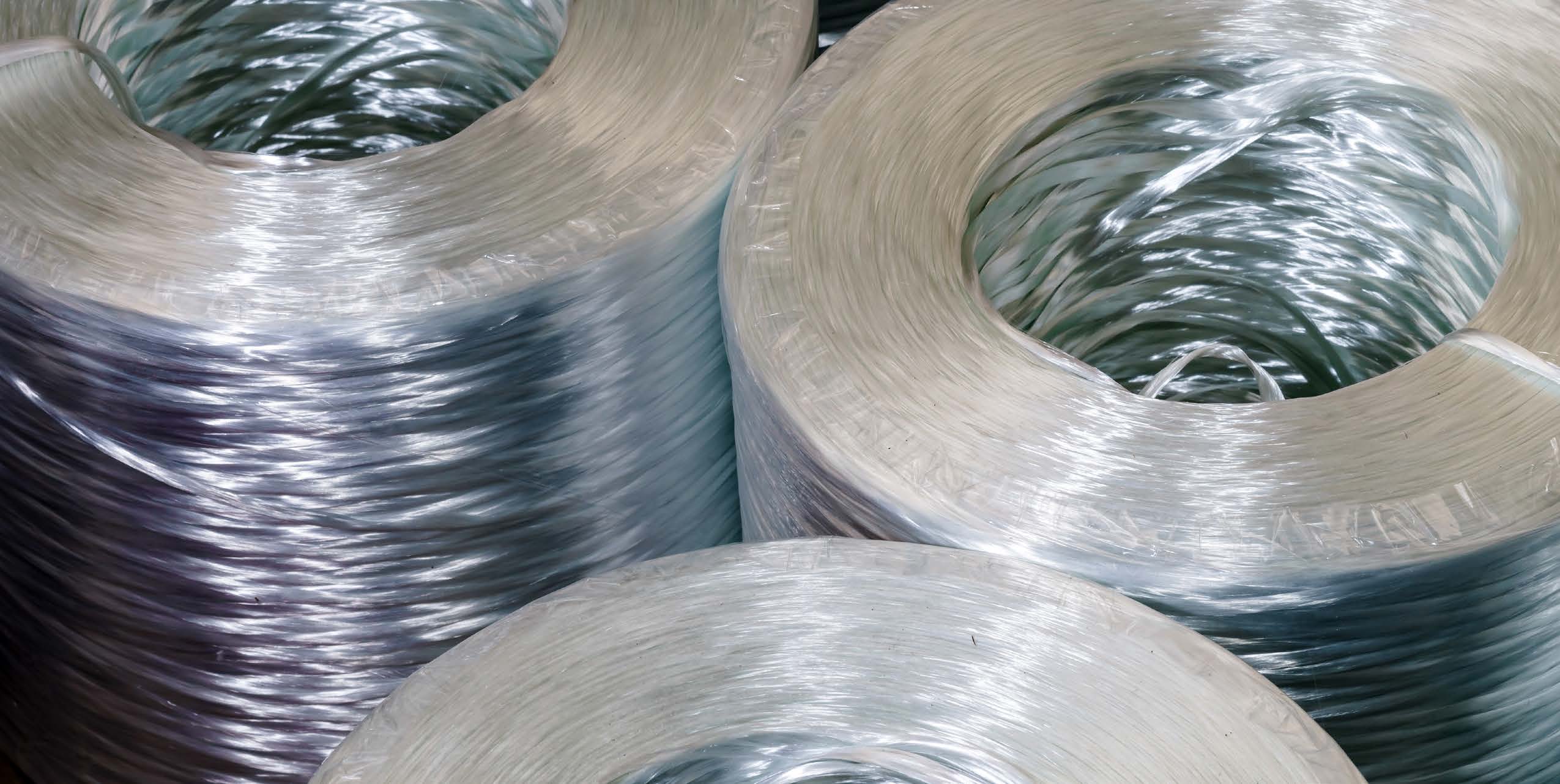 rolls of fiberglass